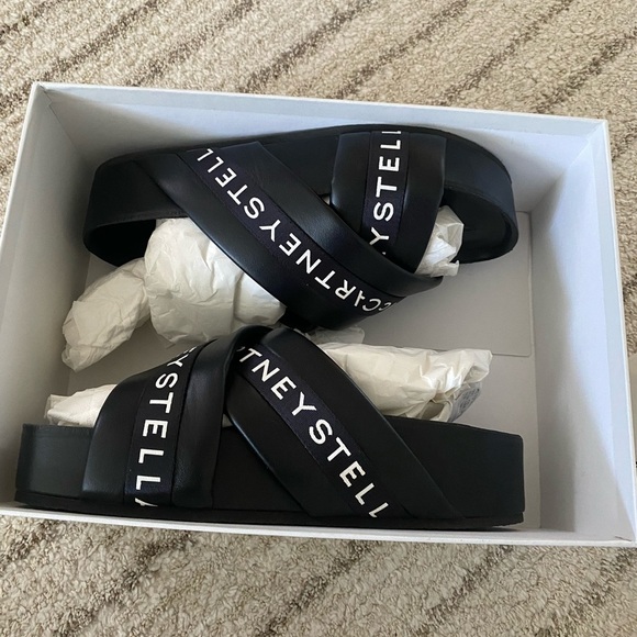 Stella McCartney Logo Platform Slides – Black – Size 38 (US 8) - Picture 6 of 8